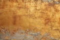Texture of old rustic wall covered with yellow stucco,  Abstract background for design Royalty Free Stock Photo