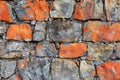 Illustration of texture of the stone with orange painted wall, high quality, high resolution Royalty Free Stock Photo