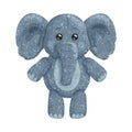 Illustration of a textured cartoon elephant