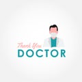 Illustration For Thank You Doctor, Nurse, Medical Staff Vector