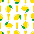 Illustration on theme big colored lemonade in lemon cup
