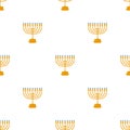 Illustration on theme big colored pattern menorah