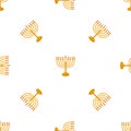 Illustration on theme big colored pattern menorah