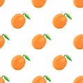 Illustration on theme big colored seamless apricot Royalty Free Stock Photo