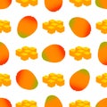 Illustration on theme big colored seamless mango