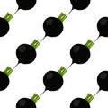 Illustration on theme of bright pattern black radish Royalty Free Stock Photo