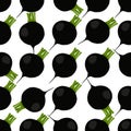 Illustration on theme of bright pattern black radish Royalty Free Stock Photo