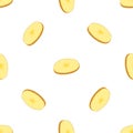 Illustration on theme of bright pattern brown potato