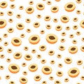 Illustration on theme colored seamless apricot pattern Royalty Free Stock Photo