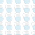 Illustration on theme colored set identical types glass jugs Royalty Free Stock Photo