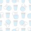 Illustration on theme colored set identical types glass jugs Royalty Free Stock Photo