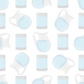 Illustration on theme colored set identical types glass jugs Royalty Free Stock Photo