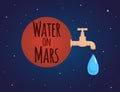 Illustration on the theme of discovery of water on Mars