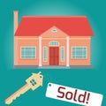 Illustration on the theme of home sales. Royalty Free Stock Photo