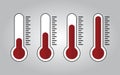 Illustration of thermometers, flat style, EPS10