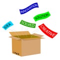 Illustration for Think out of the Box Royalty Free Stock Photo