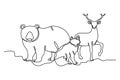 Illustration of three animals