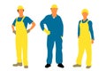 Illustration of three construction workers