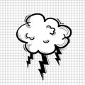 Illustration of thunder cloud icon Royalty Free Stock Photo