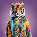 Tiger wearing hippy clothes: The idea of the humanization of animals