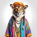 Tiger wearing hippy clothes: The idea of the humanization of animals