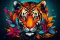 Illustration of Tiger head Royalty Free Stock Photo