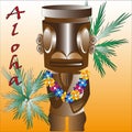 Illustration of the Tiki a graven image