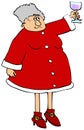 Tipsy Mrs. Claus making a toast Royalty Free Stock Photo