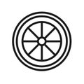 Illustration of a tire with small wheels