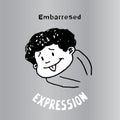 This illustration to express Embarrassed. It can be used as emoticons and emojis