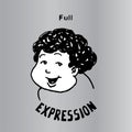 This illustration to express Full. It can be used as emoticons and emojis