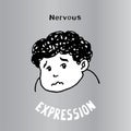This illustration to express Nervous. It can be used as emoticons and emojis