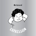 This illustration to express Relaxed. It can be used as emoticons and emojis