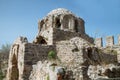 Illustration to Latin sentence: Thus passes the glory of the world Sic transit gloria mundi. Ruins of the medieval temple in Royalty Free Stock Photo