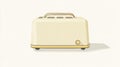An illustration of a toaster, image using modern flat-design principles, is shown on a clean white background, to showcase the Royalty Free Stock Photo