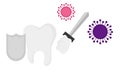 illustration of a tooth fighting germs Royalty Free Stock Photo