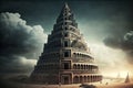 Illustration of the Tower of Babel, Generative Ai