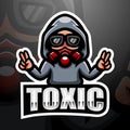 Toxic mascot esport logo design