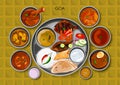 Traditional Goan cuisine and food meal thali of Goa India Royalty Free Stock Photo