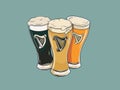 Illustration of Traditional Guinness Beer for St. Patrick\'s Day