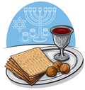 Traditional jewish matzoh in passover