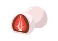 Illustration of traditional sweet Japanese food, Ichigo Daifuku vector