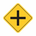 Crossroads traffic sign Royalty Free Stock Photo