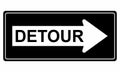 Detour traffic sign