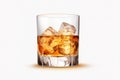 illustration of transparent background with whiskey white background, Generative ai Royalty Free Stock Photo
