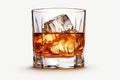illustration of transparent background with whiskey white background, Generative ai Royalty Free Stock Photo