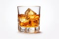 illustration of transparent background with whiskey white background, Generative ai Royalty Free Stock Photo