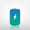 Illustration transparent charged batteries. Vector element for your creativity Royalty Free Stock Photo