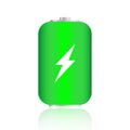 Illustration transparent charged batteries. Vector element for your creativity Royalty Free Stock Photo