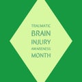 Traumatic brain injury awareness month Royalty Free Stock Photo